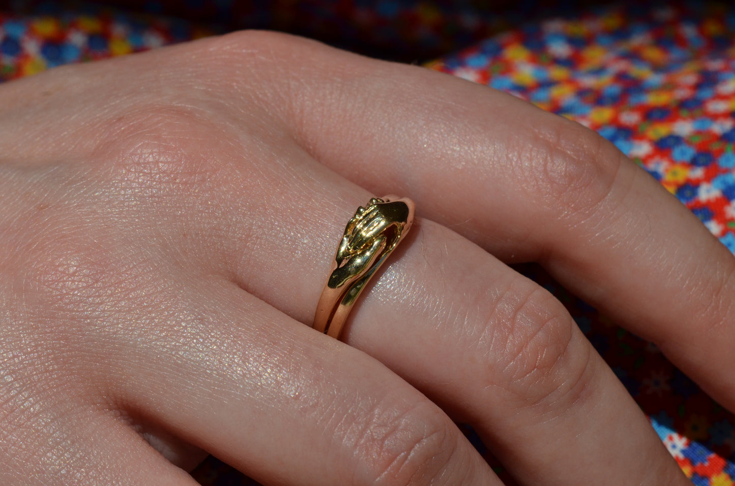 Lovely Estate Gimmel Fede Ring