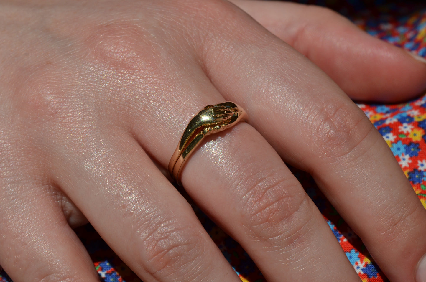 Lovely Estate Gimmel Fede Ring