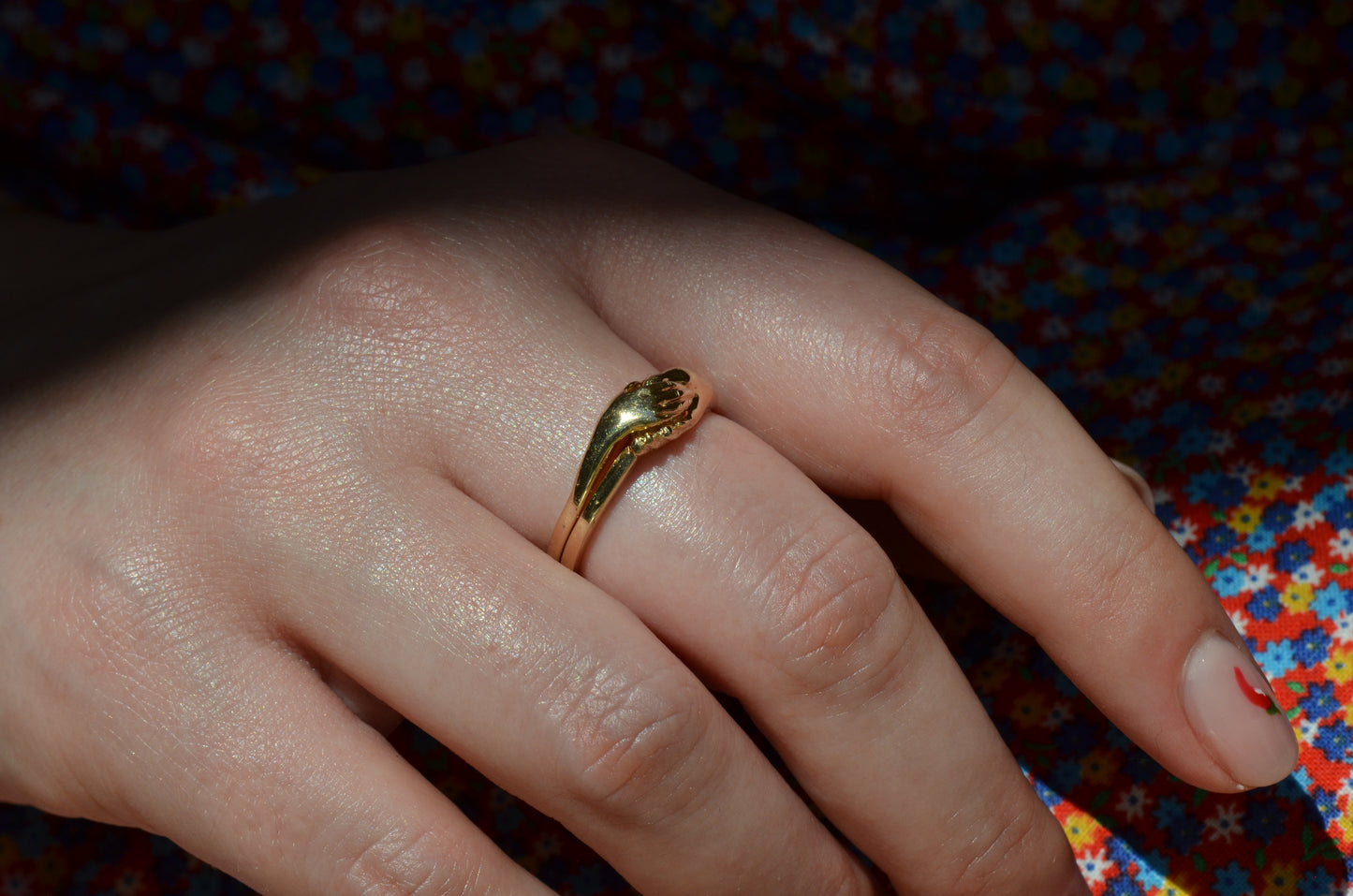 Lovely Estate Gimmel Fede Ring