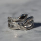 Slim Platinum Double Snake Ring