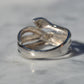 Slim Platinum Double Snake Ring