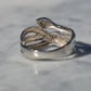 Slim Platinum Double Snake Ring