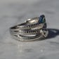 Slim Platinum Double Snake Ring