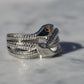 Slim Platinum Double Snake Ring