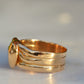 Chunky Antique Twin Snake Ring