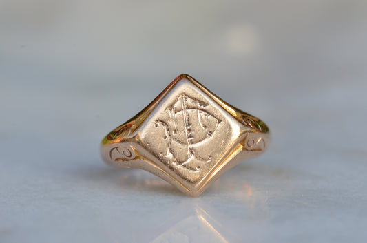 Geometric PT Signet Ring