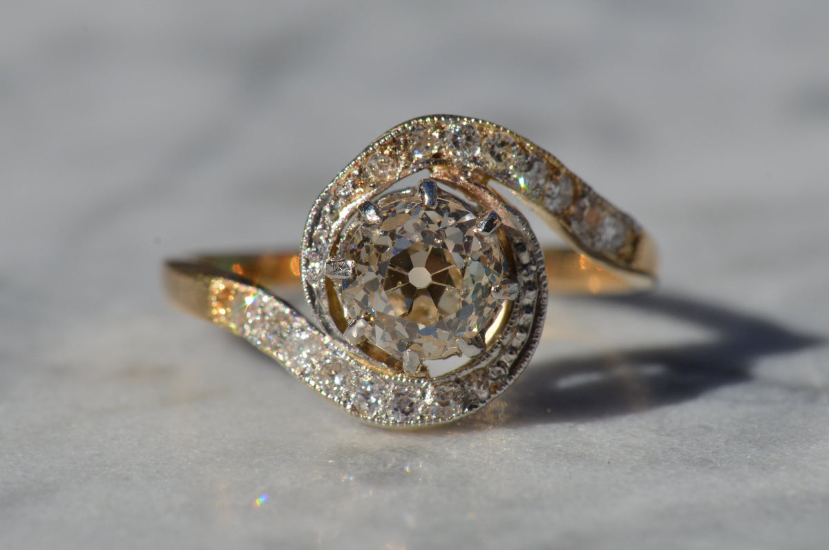 Dynamic Antique French Tourbillon Ring