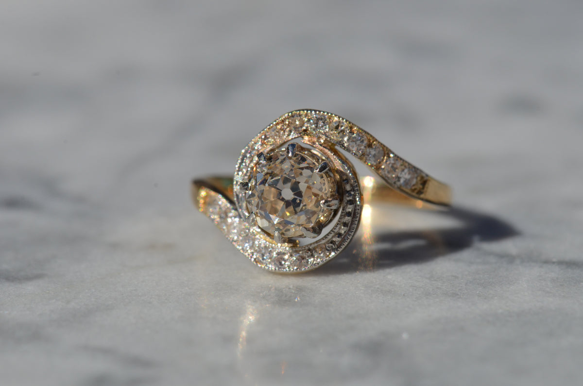 Dynamic Antique French Tourbillon Ring