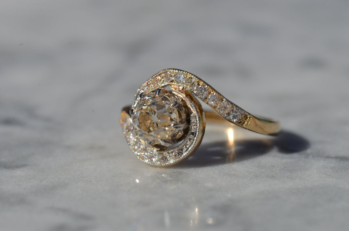 Dynamic Antique French Tourbillon Ring