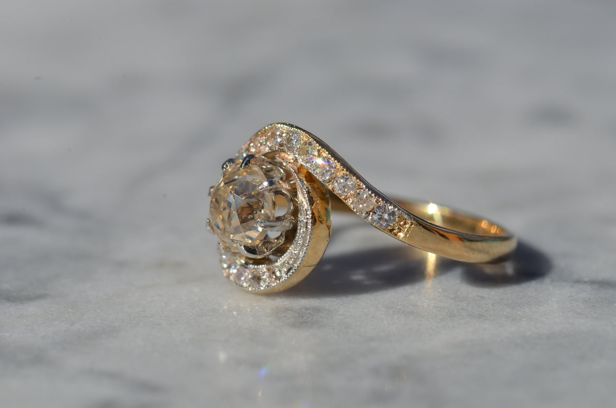 Dynamic Antique French Tourbillon Ring