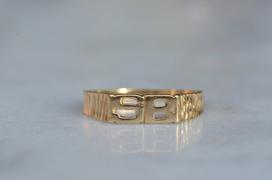 Slim SB Letter Ring