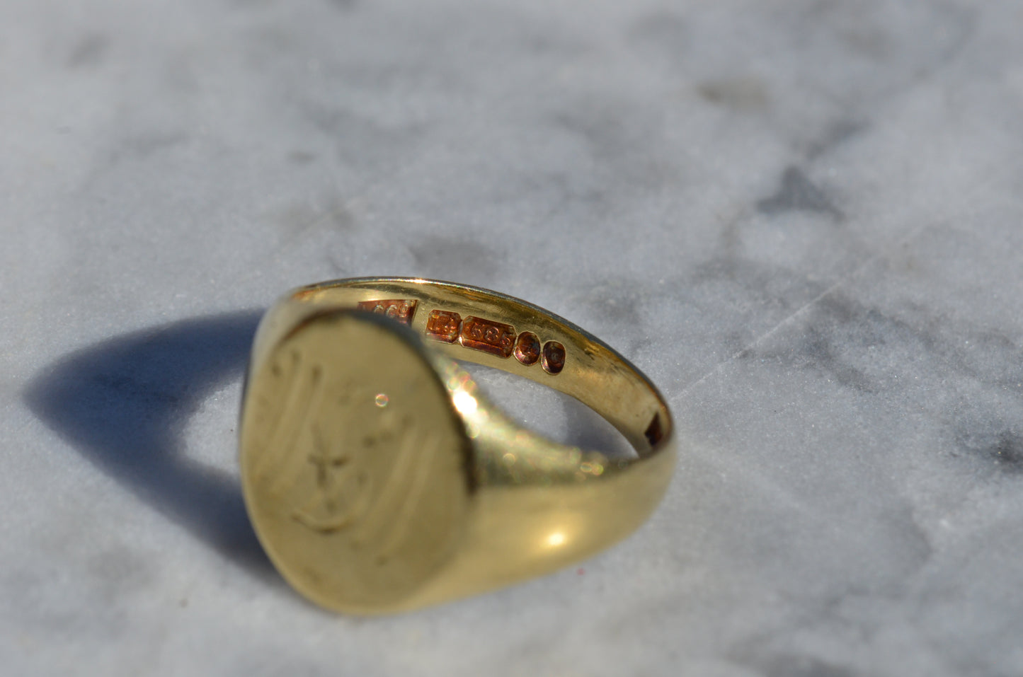 Heavy Midcentury Signet Ring MFM