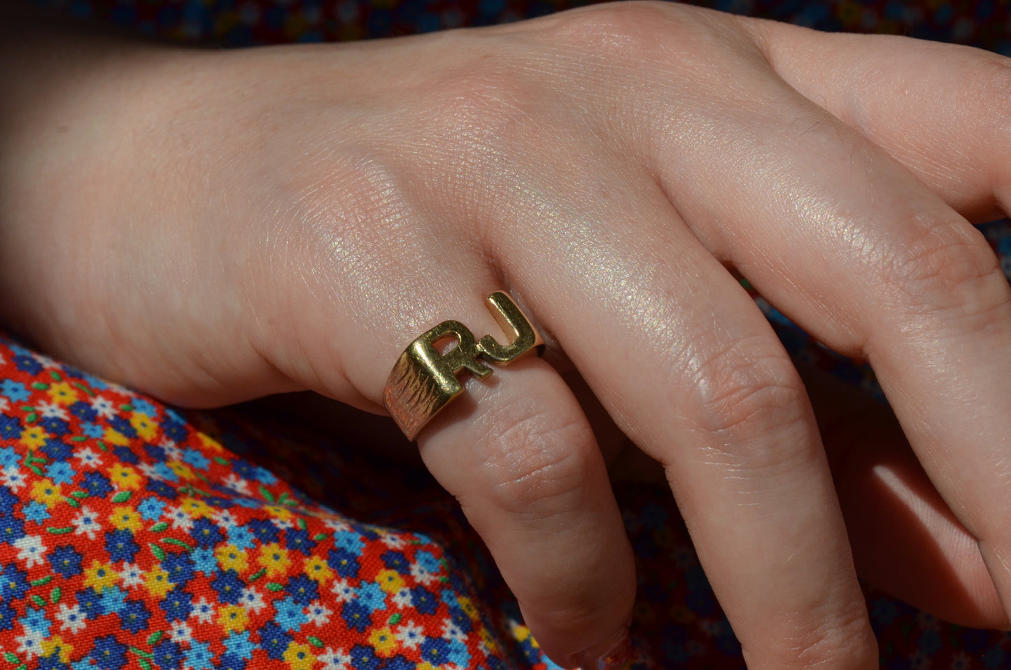 Heavy Letter Ring RJ
