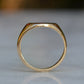 Heavy Midcentury Crest Signet Ring