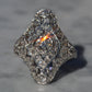 Dazzling Late Deco Dinner Ring