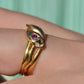 Romantic Victorian Twin Snakes Ring