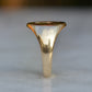 Heavy Midcentury Crest Signet Ring