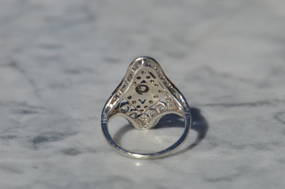 Dazzling Late Deco Dinner Ring
