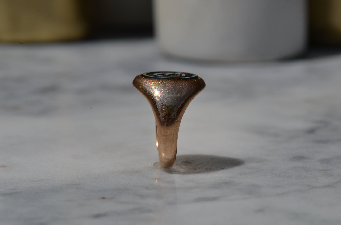 Crisp Bloodstone "Faithfully" Signet