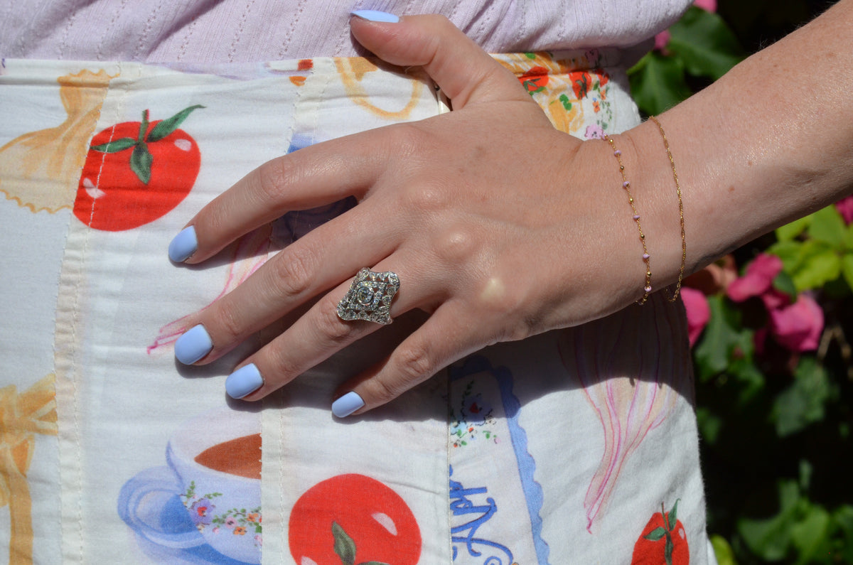 Dazzling Late Deco Dinner Ring