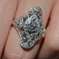 Dazzling Late Deco Dinner Ring