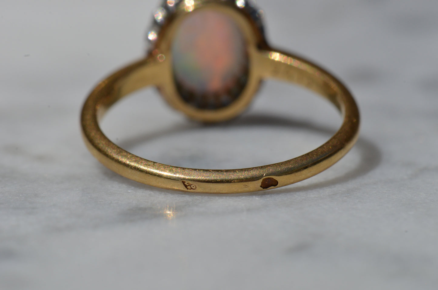 Dazzling Antique French Opal Halo