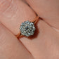 Scintillating Vintage Old Euro Cluster Ring