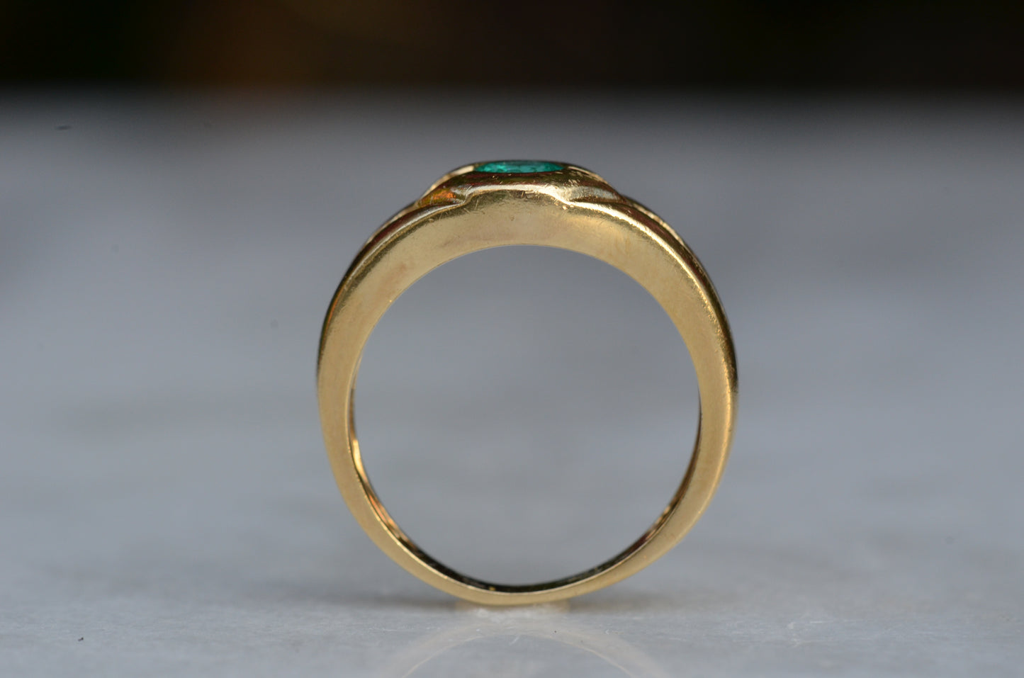 Heavy Glam French Emerald Ring