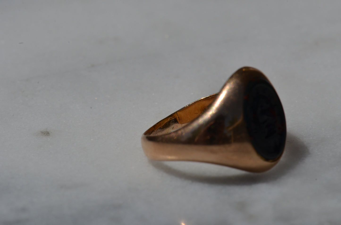 Crisp Bloodstone "Faithfully" Signet