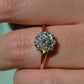 Scintillating Vintage Old Euro Cluster Ring