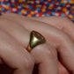 Heavy Midcentury Crest Signet Ring