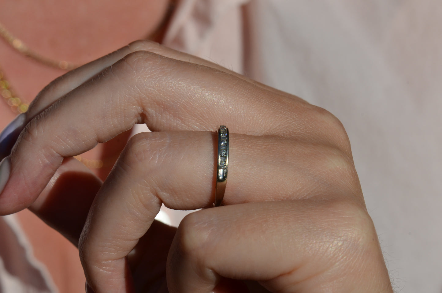 Icy Baguette and Round Eternity Band
