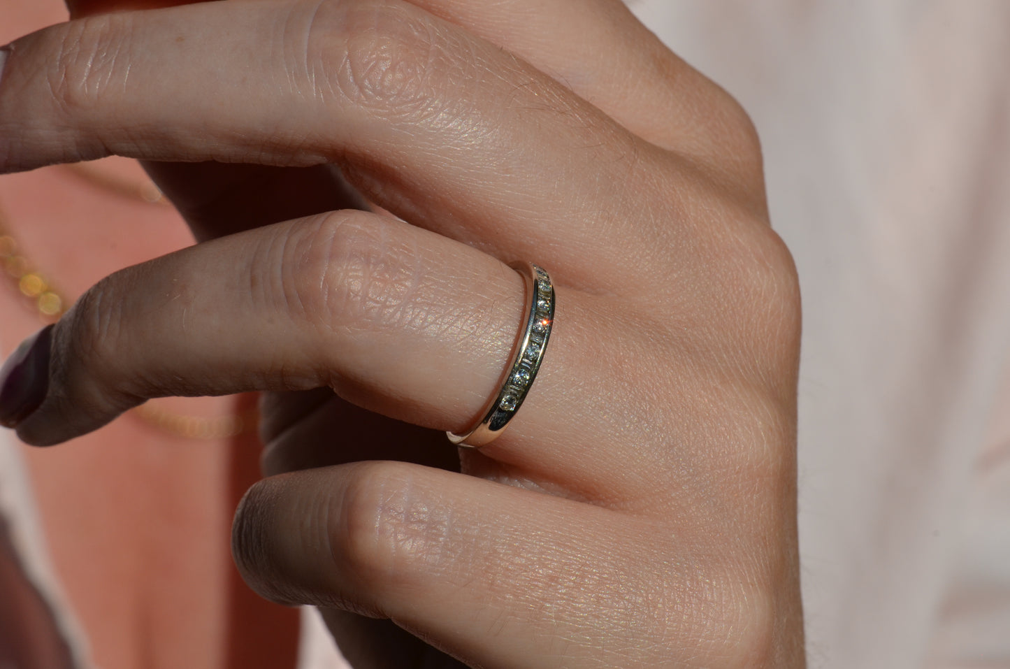 Icy Baguette and Round Eternity Band