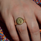 Heavy Midcentury Crest Signet Ring