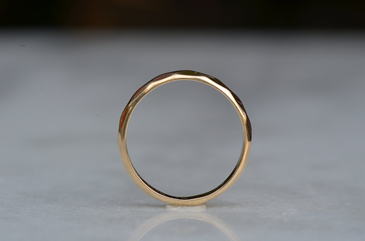 Vintage Faceted Gold Band