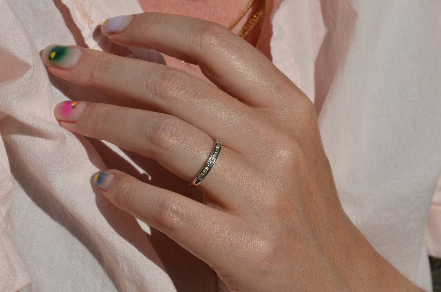 Icy Baguette and Round Eternity Band
