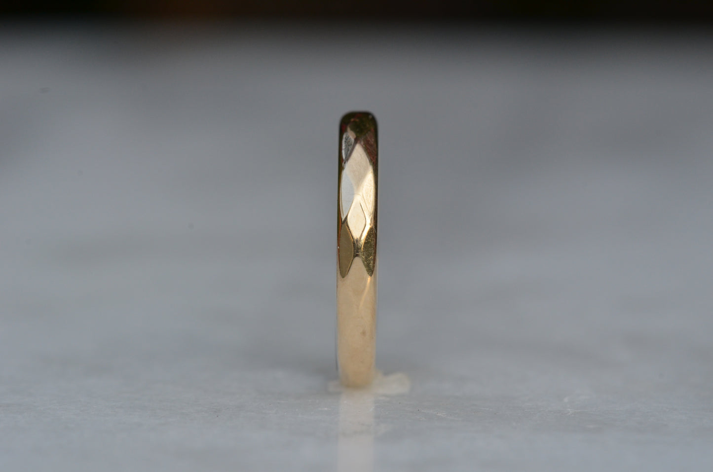 Vintage Faceted Gold Band