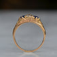 Dazzling Antique Sapphire and Diamond Trilogy Ring