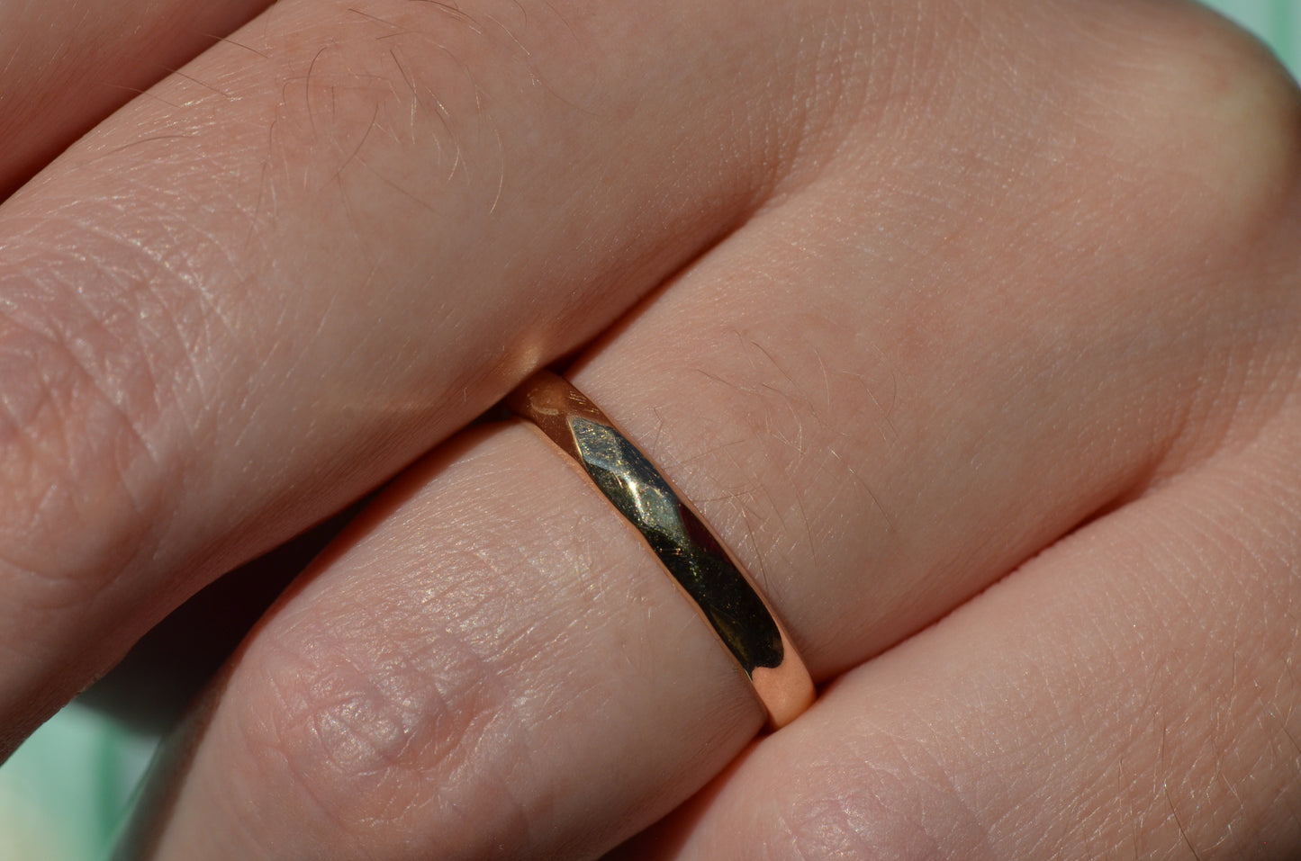 Vintage Faceted Gold Band