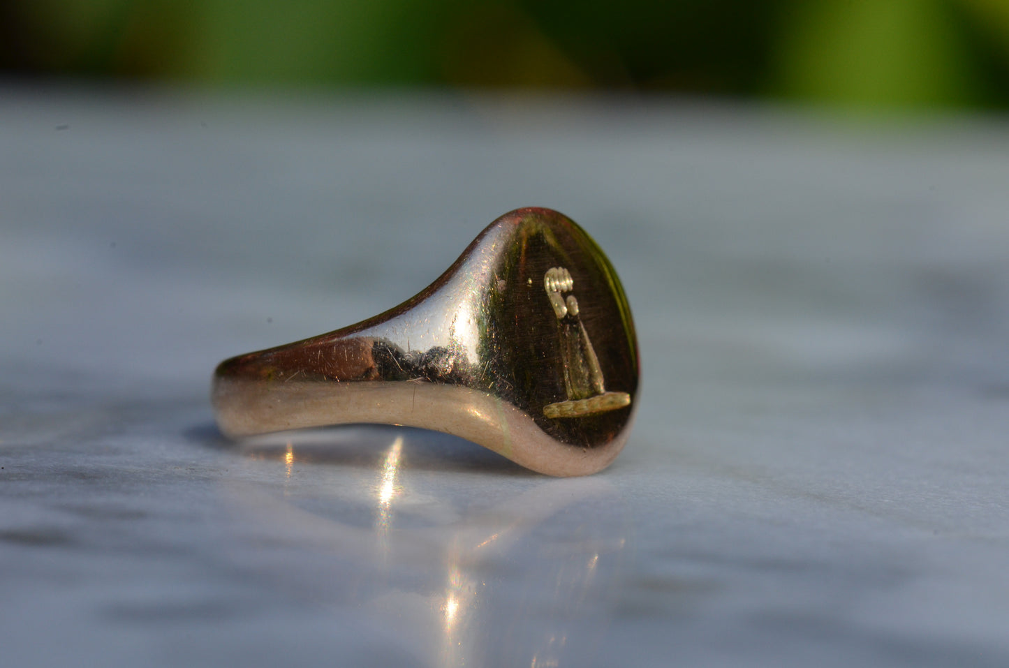 Powerful Fist Crest Signet Ring