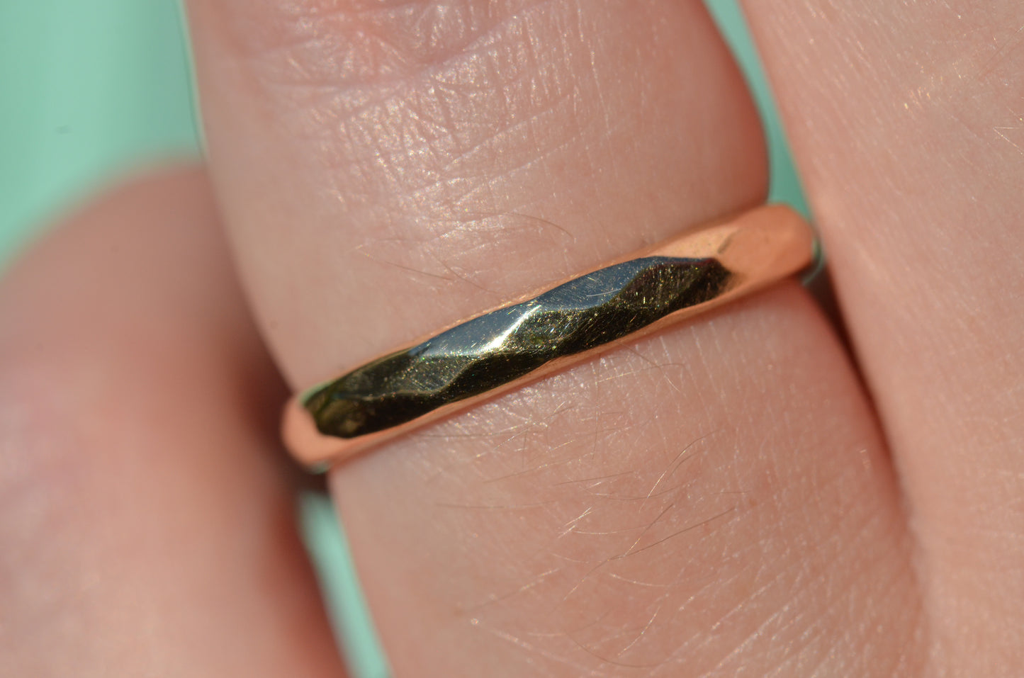 Vintage Faceted Gold Band
