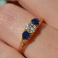 Dazzling Antique Sapphire and Diamond Trilogy Ring
