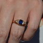 Velvety Edwardian Sapphire Navette Ring