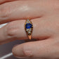 Velvety Edwardian Sapphire Navette Ring