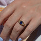 Velvety Edwardian Sapphire Navette Ring