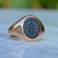 Crisp Bloodstone "Faithfully" Signet