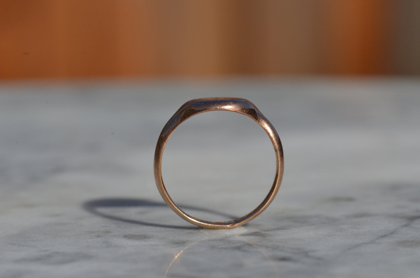 Round and Rosy Antique Signet EH