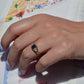 Velvety Edwardian Sapphire Navette Ring