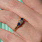 Dazzling Antique Sapphire and Diamond Trilogy Ring