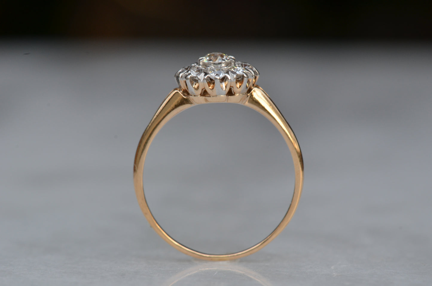 Scintillating Vintage Old Euro Cluster Ring